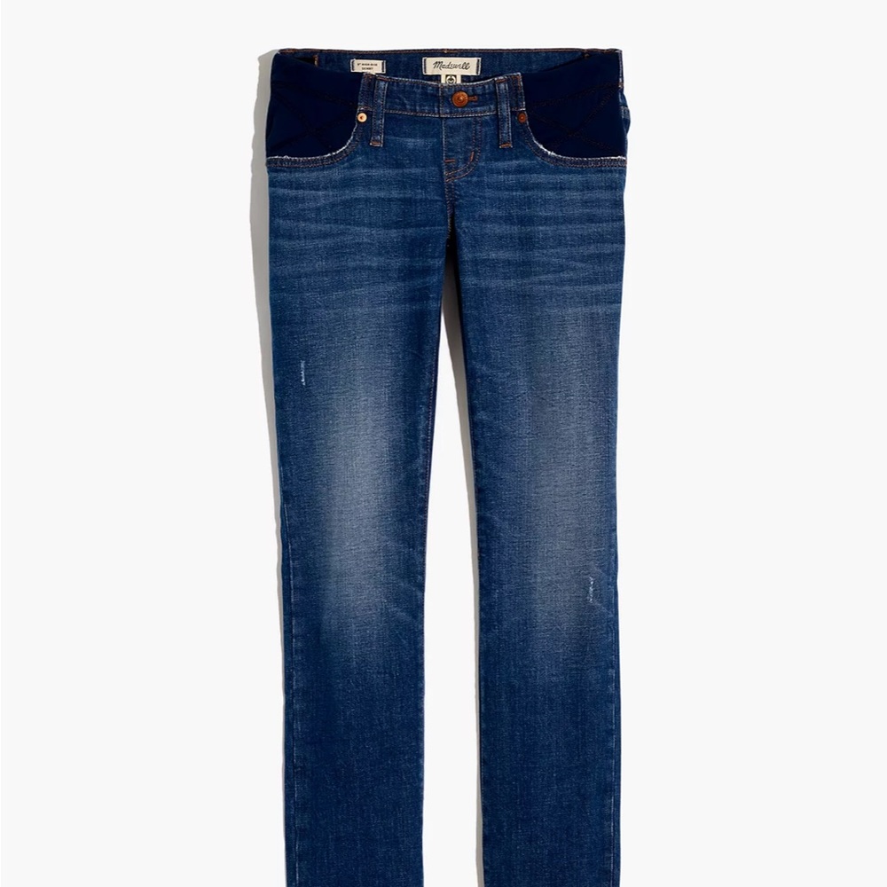 NWT Madewell Womens Maternity Side-Panel Slim Boyjean: Adjustable size 30